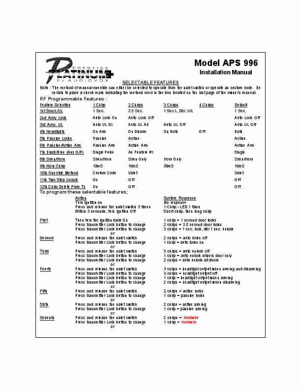 Audiovox Automobile Accessories APS 996-page_pdf